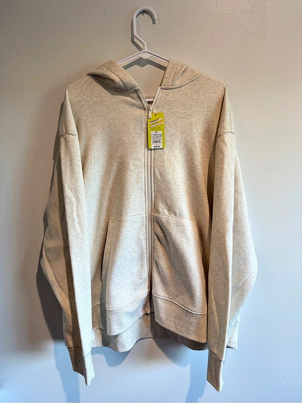 all in motion Women's Hooded Sweatshirt in Cream XL NWT